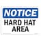 Signmission OSHA Notice Sign, Hard Hat Area, 24in X 18in Rigid Plastic, 24" W, 18" H, Landscape OS-NS-P-1824-L-13237 - alternate 1